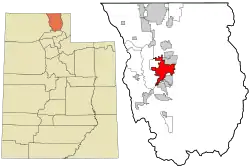 Location in Cache County and the state of Utah