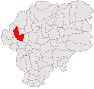 Location of Căianu Mic in Bistrița-Năsăud County