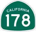 State Route 178 marker