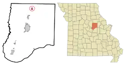 Location of Auxvasse, Missouri