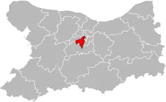 Situation of the canton of Caen-5 in the department of Calvados