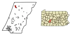 Location of Northern Cambria in Cambria County, Pennsylvania.