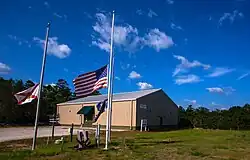 Front of the current building for Camp Gordon Johnston WWII Museum in Carrabelle