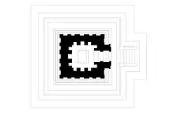 Floor plan of Gedong Songo-I, one of the nine temples