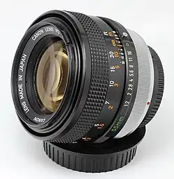 55&nbsp;mm f/1.2 S.S.C., breech ring version 2 (black nose, green o)