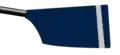 Dark blue rowing blade with silver stripe