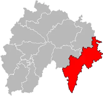 Situation of the canton of Neuvéglise-sur-Truyère in the department of Cantal