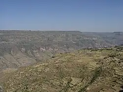 A canyon near Debre Libanos monastery in North Shewa.