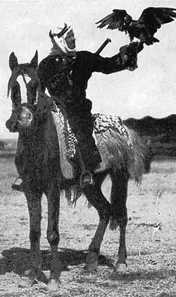 Carl Raswan riding Anazeh tribe horse