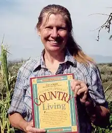 Emery and her book, Encyclopedia of Country Living