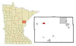Location of the city of Cromwell within Carlton County, Minnesota