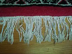 Kilim end and fringes