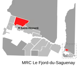 Location of Saint-David-de-Falardeau