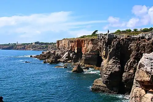 Cliffs along the coast of Estoril
