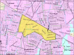 Census Bureau map of Montvale, New Jersey
