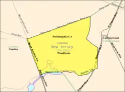 Census Bureau map of Woodlynne, New Jersey