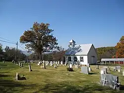 Central United Methodist Church and Cemetery along Northwestern Pike (U.S. Route 50) at Loom