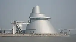 The Macao Science Center in Macau, designed by Pei Partnership Architects in association with I. M. Pei (2009)