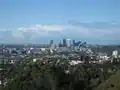 Century City skyline as seen from Runyon Canyon Park in February 2006