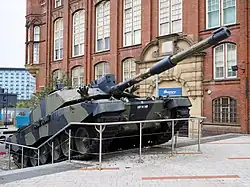 Challenger 2 on display outside the Discovery Museum in September 2022