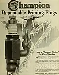 Champion spark plugs ad in The Saturday Evening Post, 1920