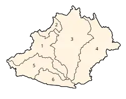Chanchamayo districts numbered