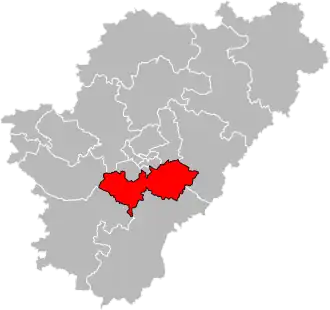 Situation of the canton of Boëme-Échelle in the department of Charente
