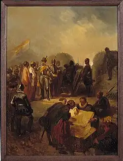 Envoys of the Aceh Sultanate visit Maurice at Grave