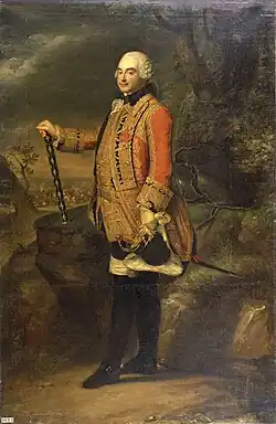 Charles de Rohan-Soubise, also known as "the Marshal of Soubise" (1715–1787) Prince of Soubise, Duke of Rohan-Rohan, minister of Kings Louis XV and Louis XVI, Marshal of France
