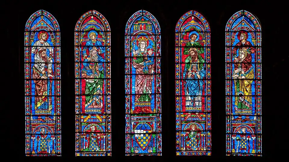 Bay 122 Lancets of the main facade of the south transept