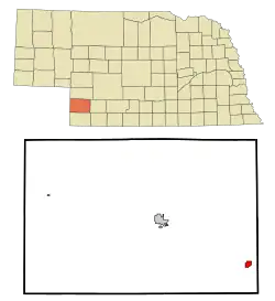 Location of Wauneta, Nebraska