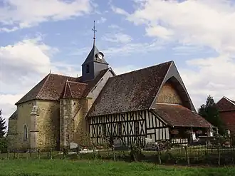 The church in Chauffour-lès-Bailly