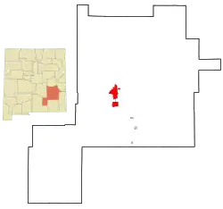 Location of Roswell in Chaves County, New Mexico