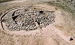 Chemurchek barrow with statue-menhir (Yagshiin khodoo 3), "Bulgan type" mound.[33]