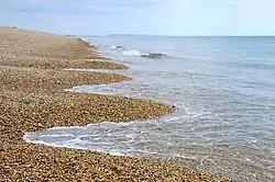 Effect of wave action on shingle transport