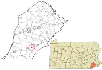 Location in Chester County and the U.S. state of Pennsylvania