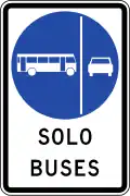 RO-12b Buses only in left lane
