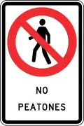 RPO-16 No pedestrians