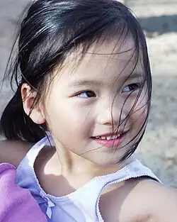 Han Chinese girl with black hair