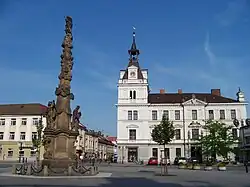Tyršovo Square with the town hall