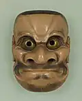 Noh mask of the chorei-beshimi type. 17th century. Deemed Important Cultural Property.