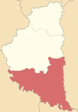 Location of Chortkiv Raion