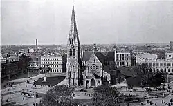 Warner's Hotel in 1926, with the Liberty Theatre built as a buffer to the Lyttelton Times Building