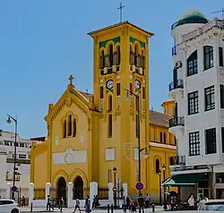 Tétouan Catholic Church, built during the Spanish protectorate in Morocco, and still active today, it is considered one of the best examples of the Spanish influence and heritage on Tétouan[103][104][105][106]