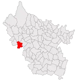 Location in Buzău County