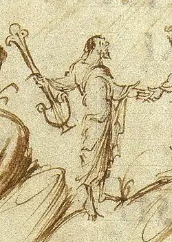 Cithara player from Utrecht Psalter