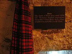Clan Ross tartan in the Clan Munro exhibition at the Storehouse of Foulis