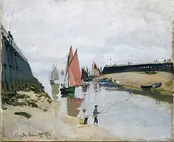 Le port de Trouville (Breakwater at Trouville, Low Tide), 1870, Museum of Fine Arts, Budapest[71]
