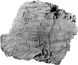 Image 35Clay tablet with map of the Babylonian city of Nippur (c. 1400 BC) (from History of cartography)