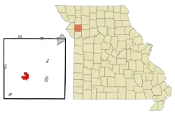 Location of Plattsburg, Missouri